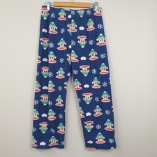 Paul Frank Pajama Pants Women Small Blue Julius Monkey Soft Loungewear Christmas