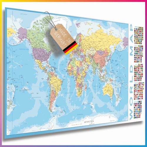 Political world map - map, poster