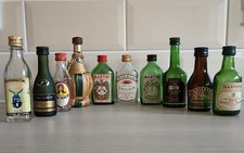 Vintage Miniature Spirits / Liquor Bottles x 10