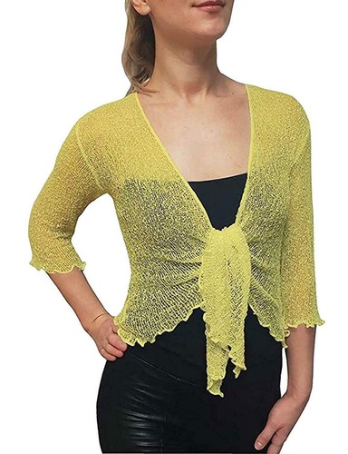 Women bolero knitted tie - bolero,