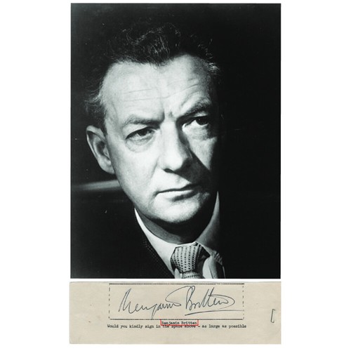 Benjamin britten autograph - britten,