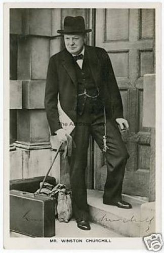 Winston churchill signed photo - churchill,