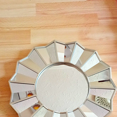Silver sunburst wall mirror - sunburst,