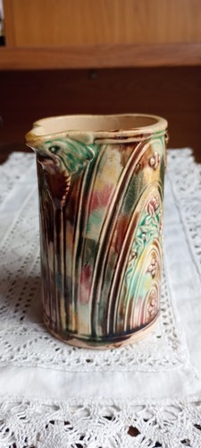 Antique majolica jug with - antique,