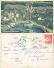 Leaking Boot statue in garden