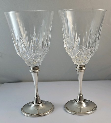 Vintage pair cut - glass, crystal