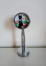 Novelty Home/Desk alarm clock on Spring with black cat on face