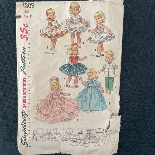 Vintage simplicity 1809 doll - 1809,