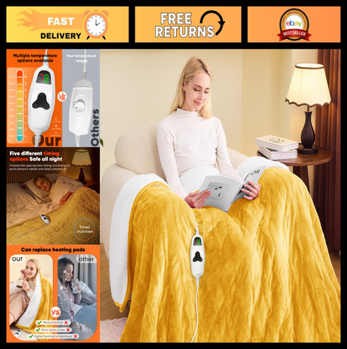 Cozy electric heated blanket - heated,