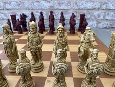 Viking Red-Ivory Chess Set By