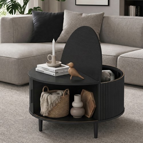 Round coffee table with - with, lift