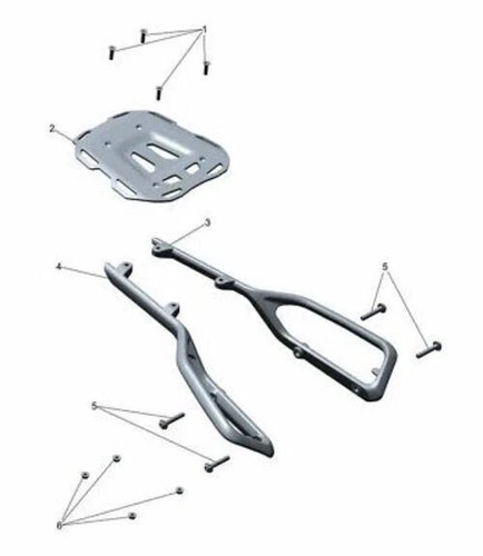 Genuine rear luggage rack - rear,