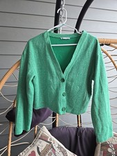 Zara Lime Green Cropped Button