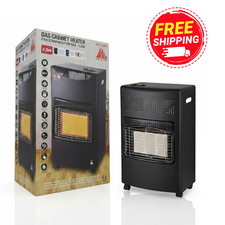Volcan 4.2kW Portable Calor Gas Cabinet Heater Fire with Regulator & Hose