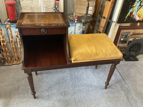 Retro leather topped - retro, telephone