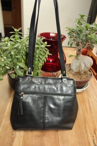 Vtg gigi black real - gigi, leather