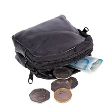 REAL LEATHER KEY & COIN HOLDER bag money change purse Gents Ladies Womens Mens