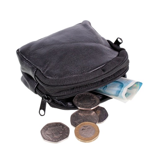 Real leather key coin - leather, &