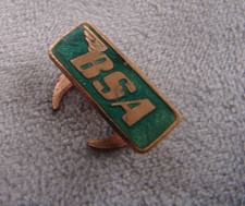 BSA Motorcycle lapel badge green enamel biker racing Birmingham Small Arms