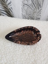 Vintage Murano Ashtray Vincenzo Nason Black Copper Glass Teardrop - Not Signed ?