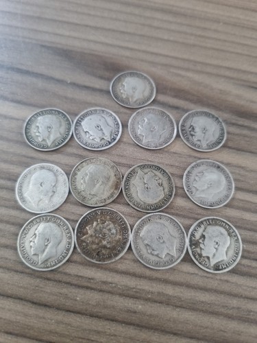 1910 1922 threepence coins - 1910,
