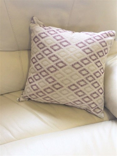 Cream embroidered rhombus - embroidered,