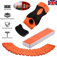 100 Pcs Plastic Scraper Razor