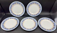 5 Melamine Plates Mosaic Blue