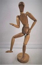 VINTAGE ARTIST'S MANNEQUIN Figure JAPAN LAY FIGURE ARTICULATED Wood Model