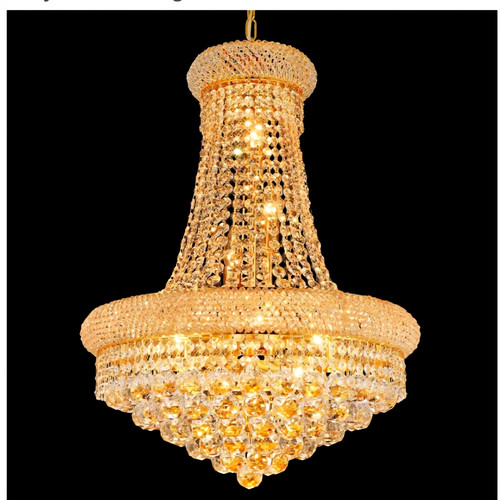 Gold crystal chandelier - gold,