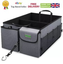CAR BOOT ORGANISER Heavy duty Foldable Large tidy storage bag box Travel Vehicle