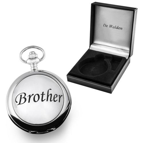 Engraved brother pocket watch - brother,
