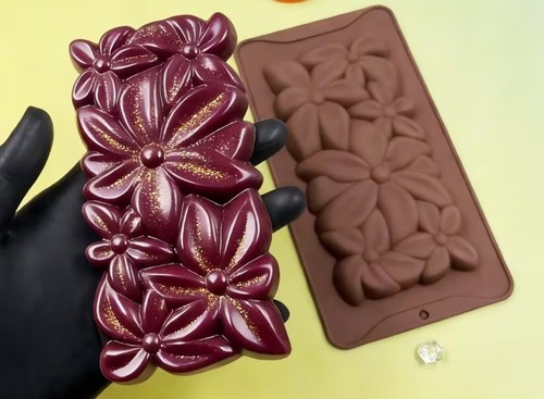 Large flower silicone - large, 3d