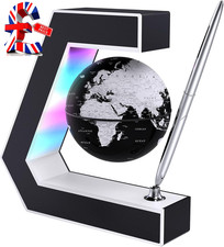 Floating Globe with LED Lights Magnetic Levitation Floating Globe with Pen, Port