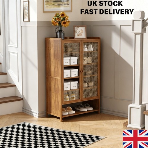 Natural bamboo shoe cabinet - natural,
