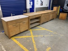 Habitat Beech Freestanding kitchen inc sink + cupboards & wall units 