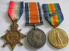 WW1 14-15 STAR TRIO OFFICER