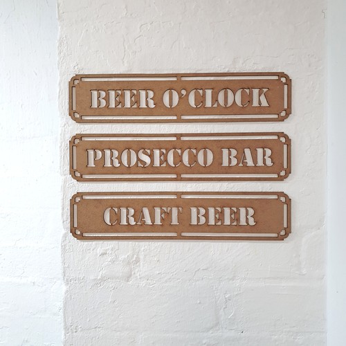 Personalised wooden bar - personalised, signs