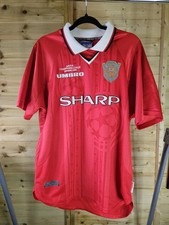 Rare Original Manchester United 1999/2000 2* European Home Shirt LARGE UMBRO 