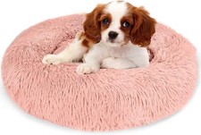 Dog Bed Donut Soft Round Plush