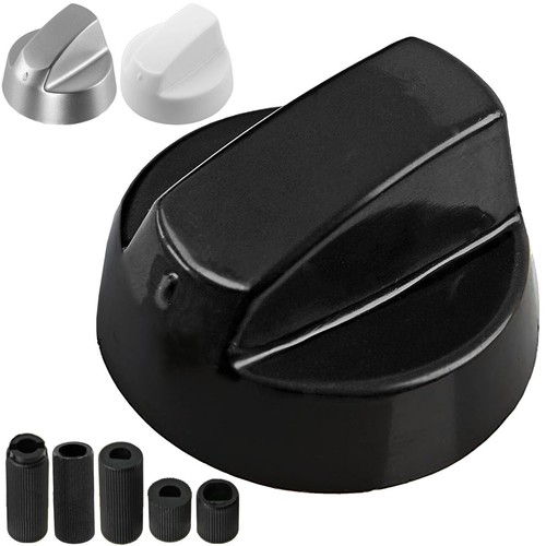 Oven knobs black silver - knobs,