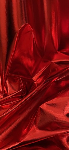 Red foil lame - red, 45''