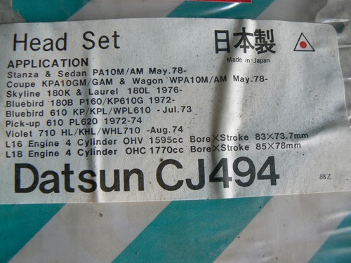 Datsun 180b cj494 genuine - 180b,