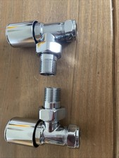 Chrome angled radiator valves - chrome,