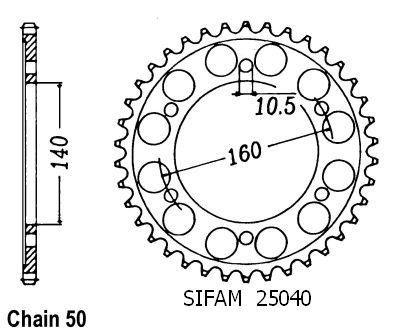 Rear sprocket gpx - sprocket, 750