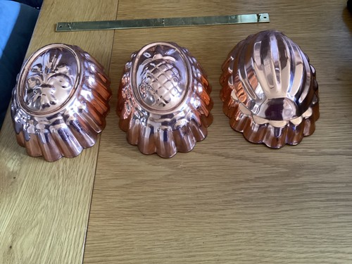 Vintage copper jelly moulds - vintage,