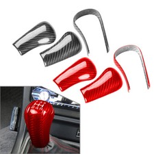 3Pcs Carbon Fiber Gear Shift Knob Cover Trim For Nissan GTR R32 1989-1994 R33