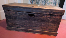 Antique 19th century WOODEN TOOL BOX craftsman Suffolk vintage furniture chest