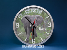 Elephant Clock Personalised