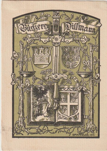 Original libris art deco - original, ex